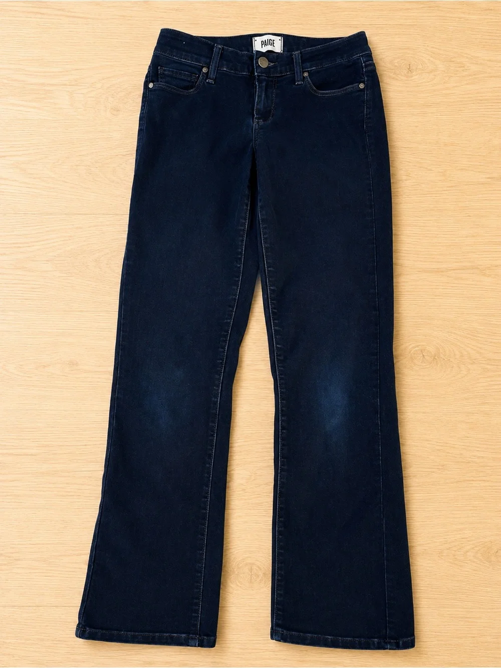 Anthropology PAIGE Dark Wash Straight Leg Jeans Size 29 Premium Designer Denim